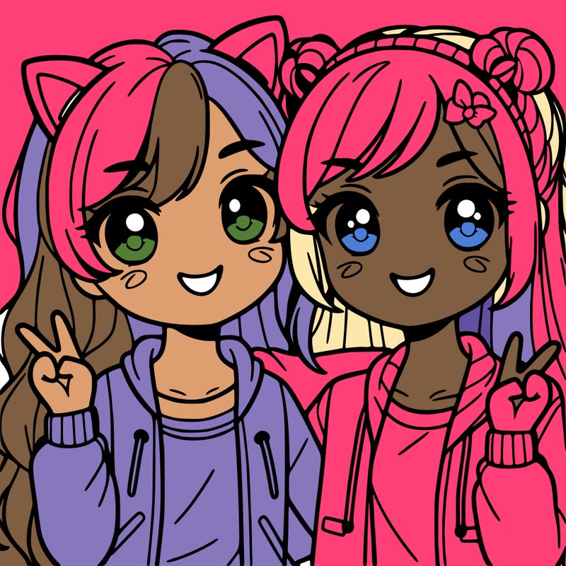 two best friends who are girls