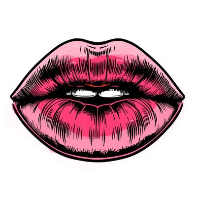 realistic mouth with lips