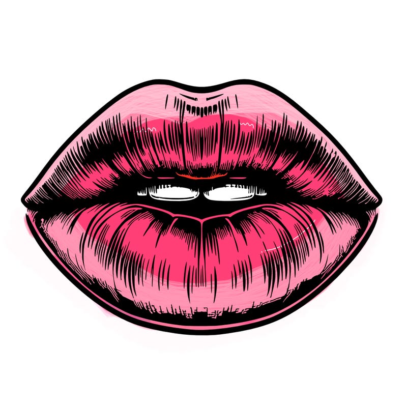 realistic mouth with lips