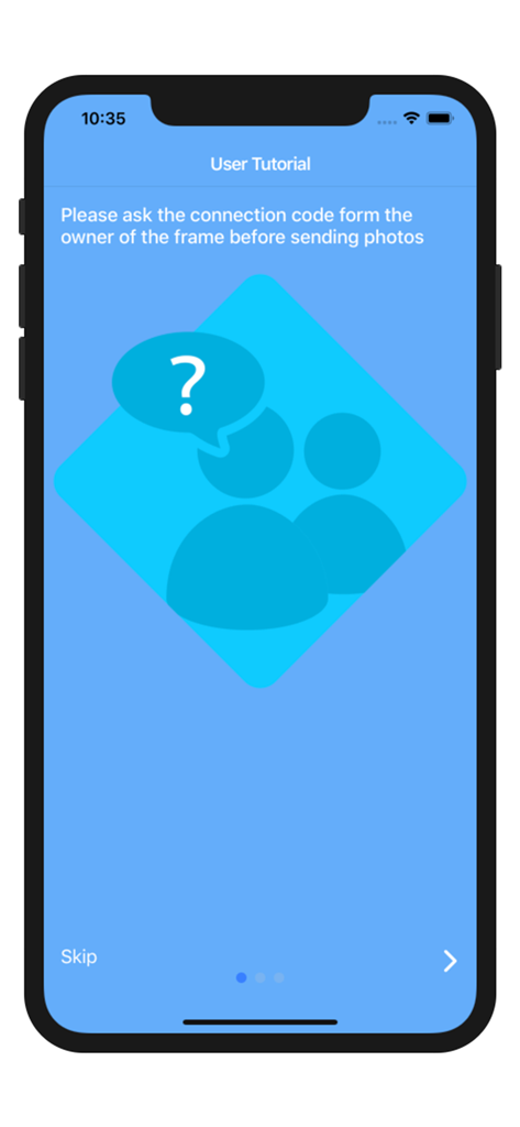 VPhoto user tutorial for frame connection code setup