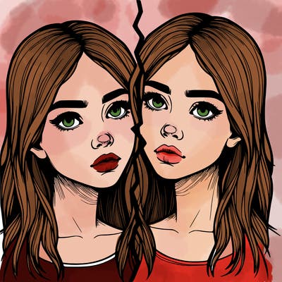 realistic girl split