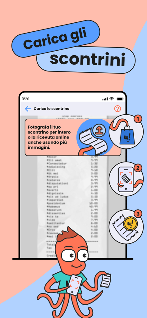 Interface of Urkah app for uploading shopping receipts to earn rewards