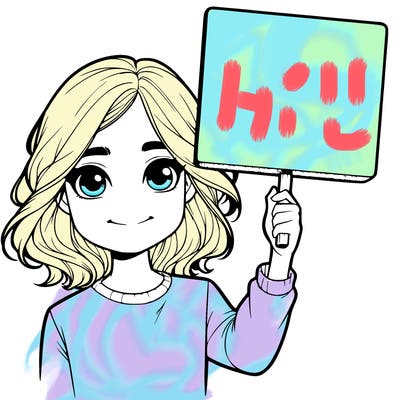 realistic girl holding up a sign