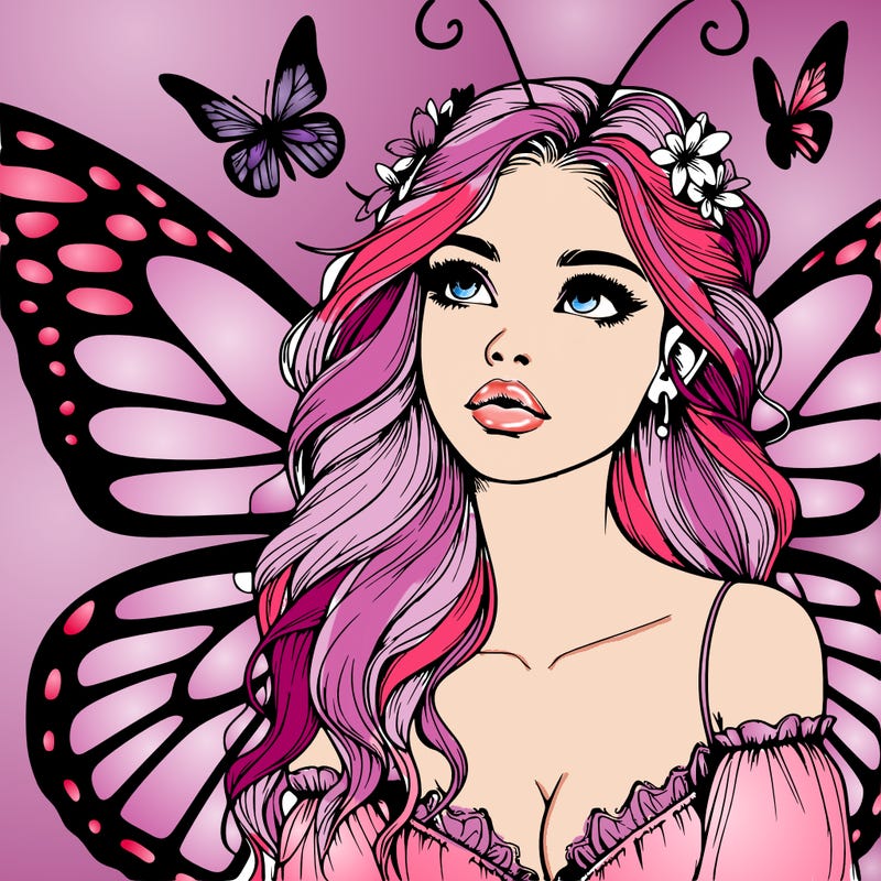 butterfly fairy realistic girl