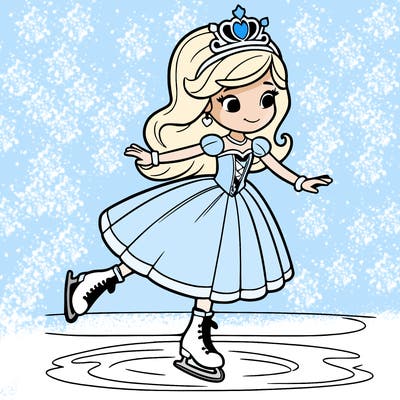 princess skating on ice