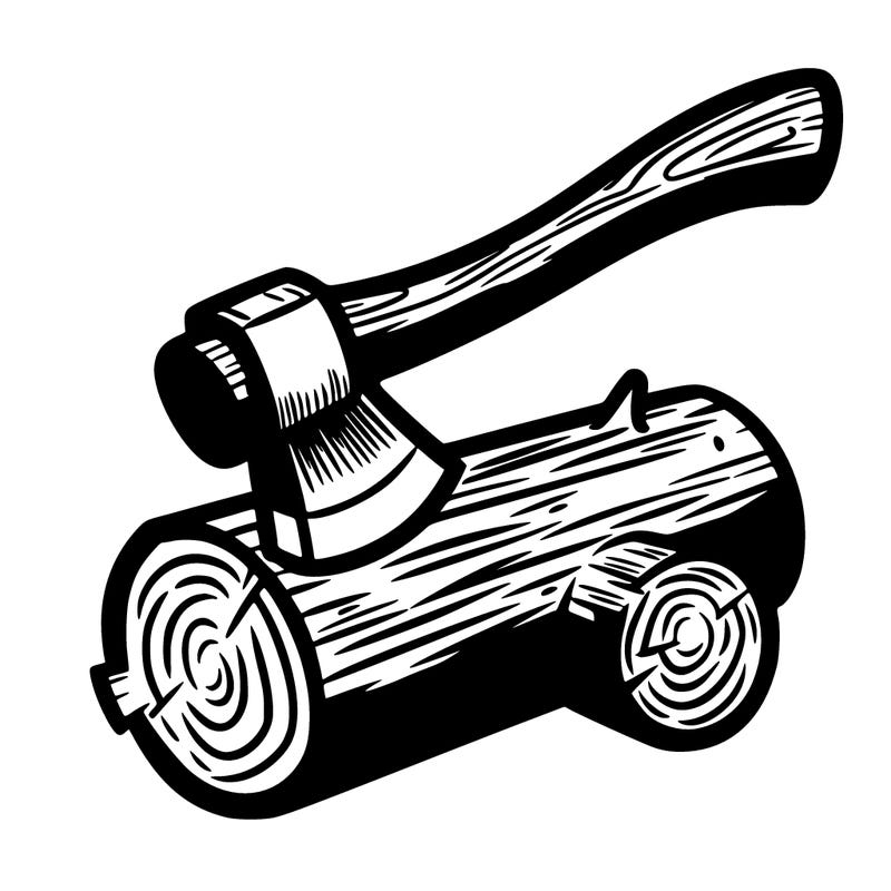 axe in a log