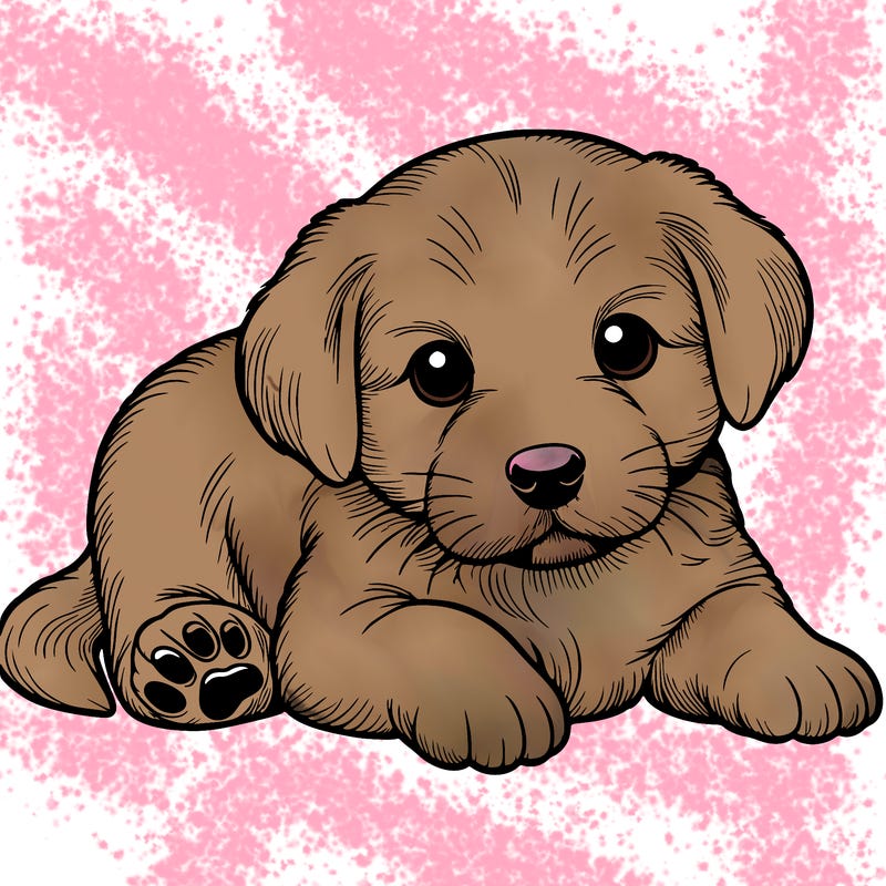 a cute realistic puppy