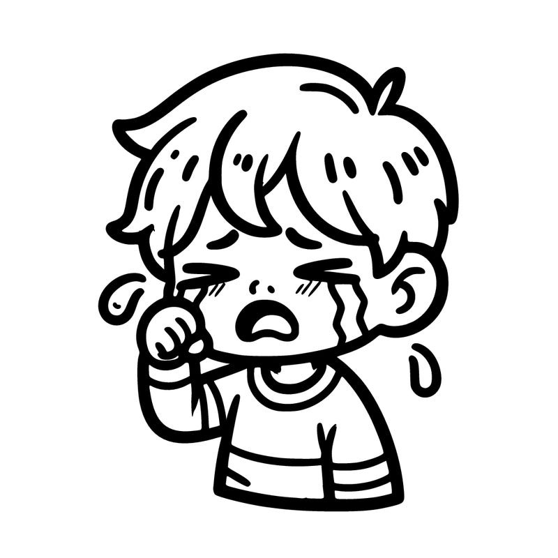 little boy cry