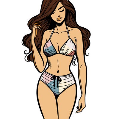woman in bikini