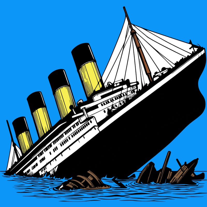 realistic titanic sinking