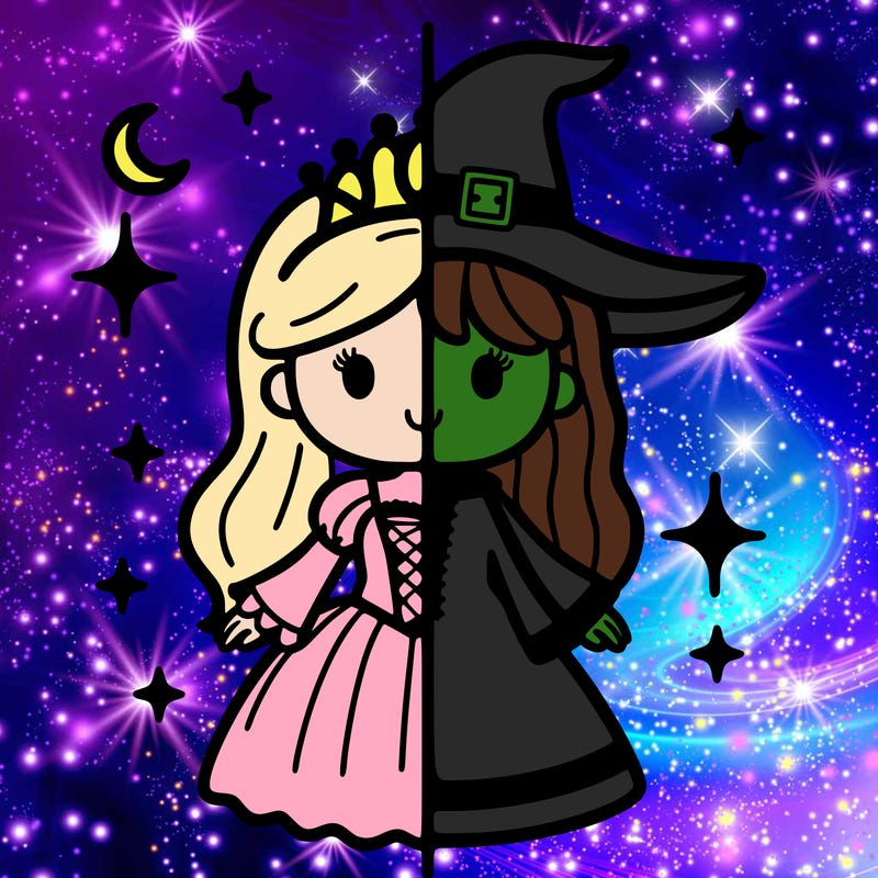 split princess and witch