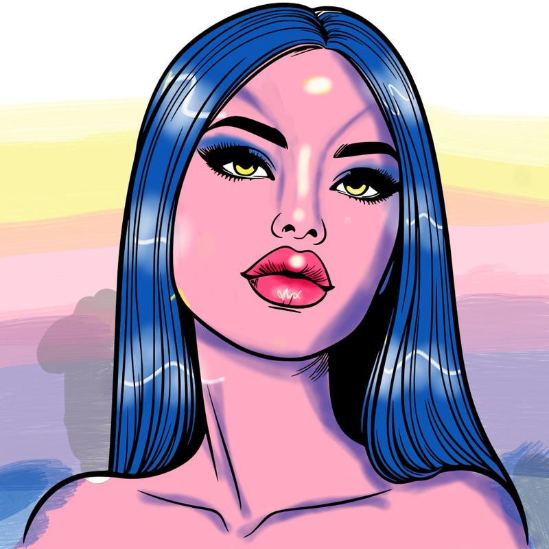 realistic woman with full lips