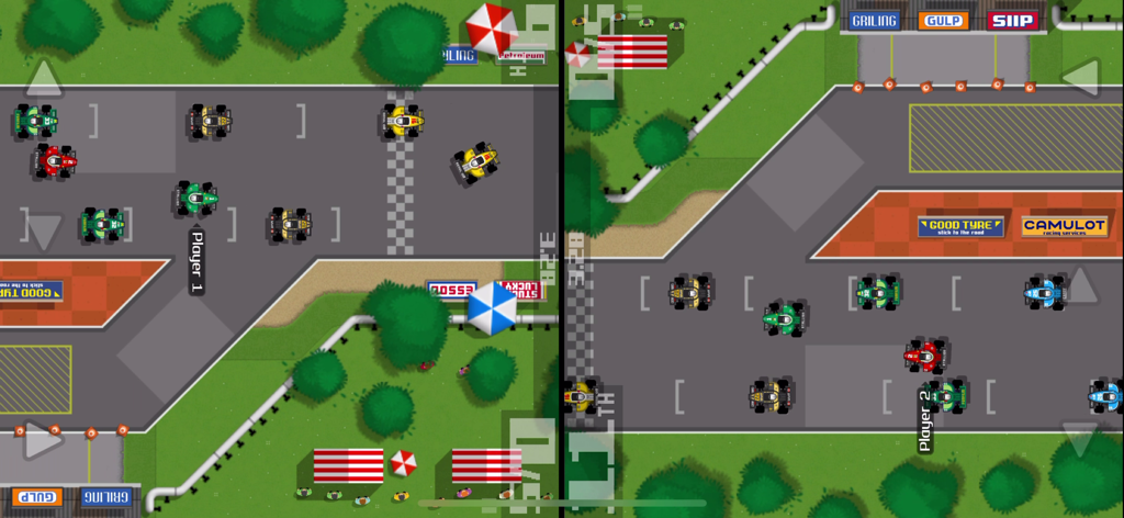 Retro Racing 2 - Top-Down-Split-Screen-Multiplayer-Gameplay in Retro Racing 2
