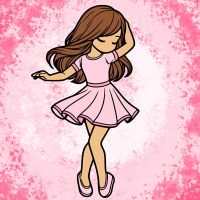 girl dancing  realistic