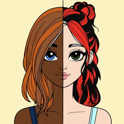 realistic girl split