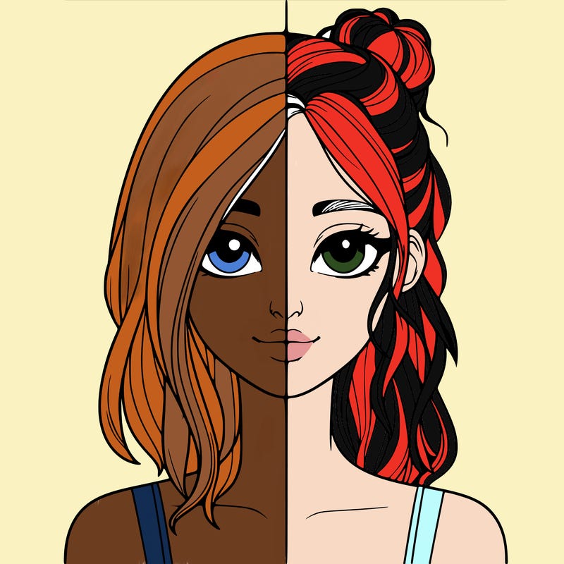 realistic girl split