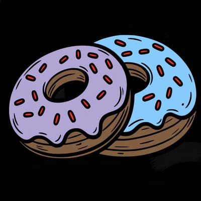 a piece of food doughnuts