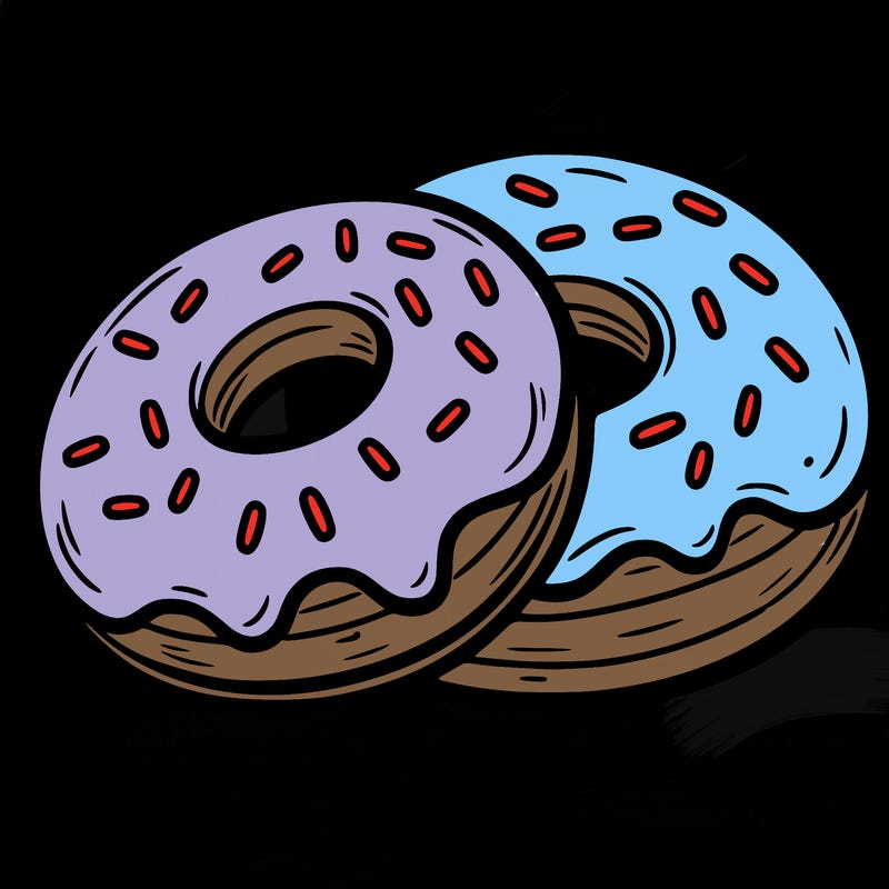 a piece of food doughnuts