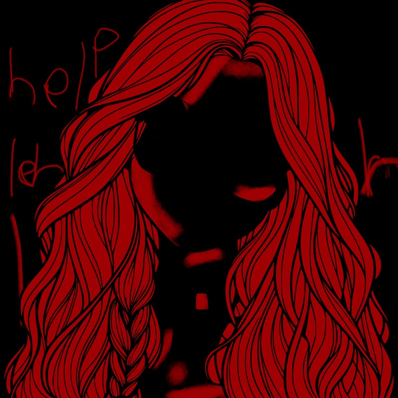 girl with long hair and freckles and glasses realistic