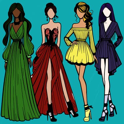 fashion models dresses