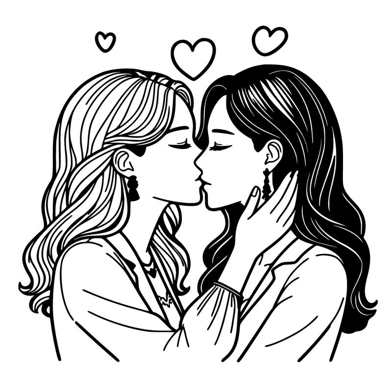 kiss lesbians