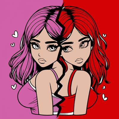 realistic girl split