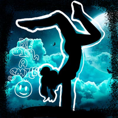 a woman doing a handstand