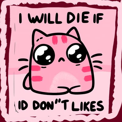 a cat that will die if we don’t get 10 likes