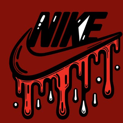 dripping nike logo