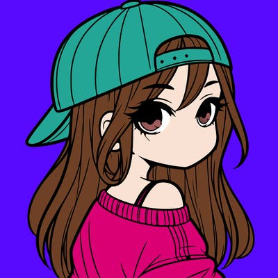 girl with a backward hat on