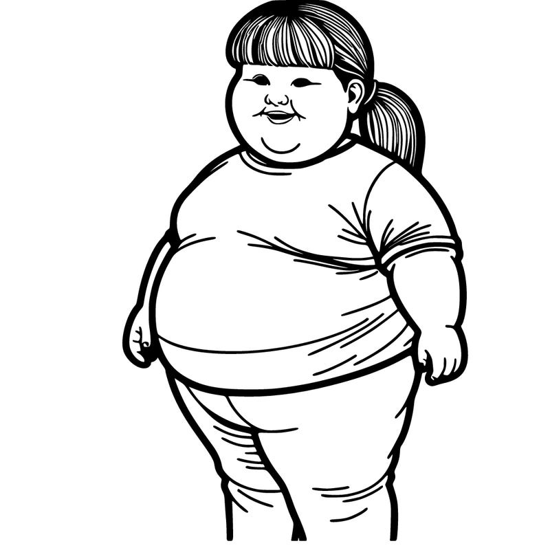 fat girl realistic