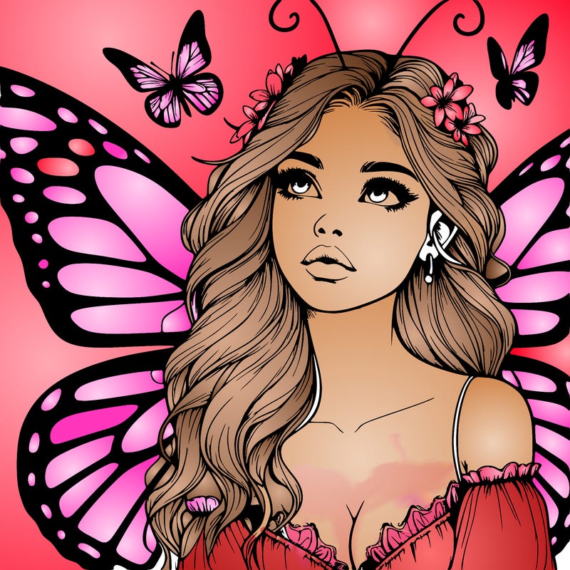butterfly fairy realistic girl