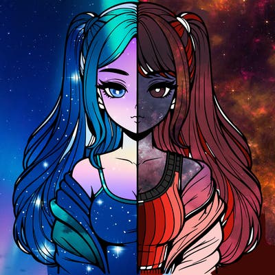 realistic girl split