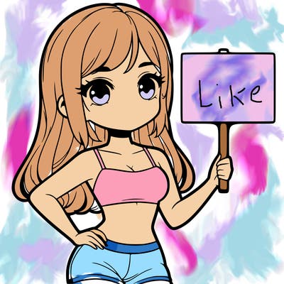 girl in a cute crop top holding a blank sign