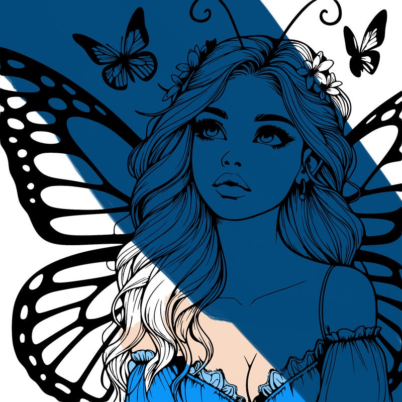 butterfly fairy realistic girl