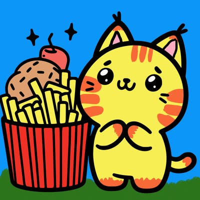 cute food cat