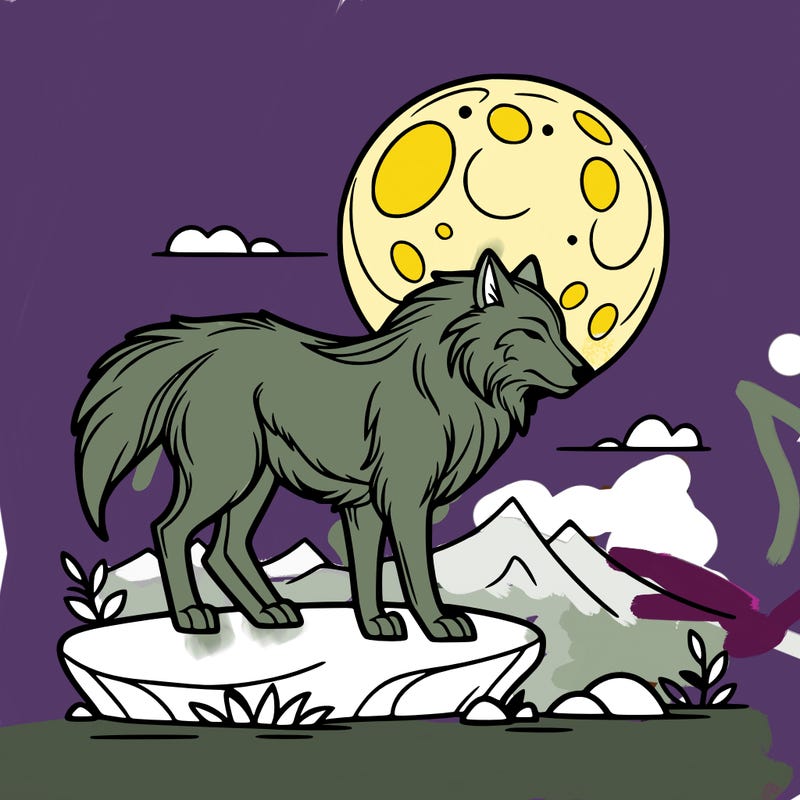 wolf moonlight