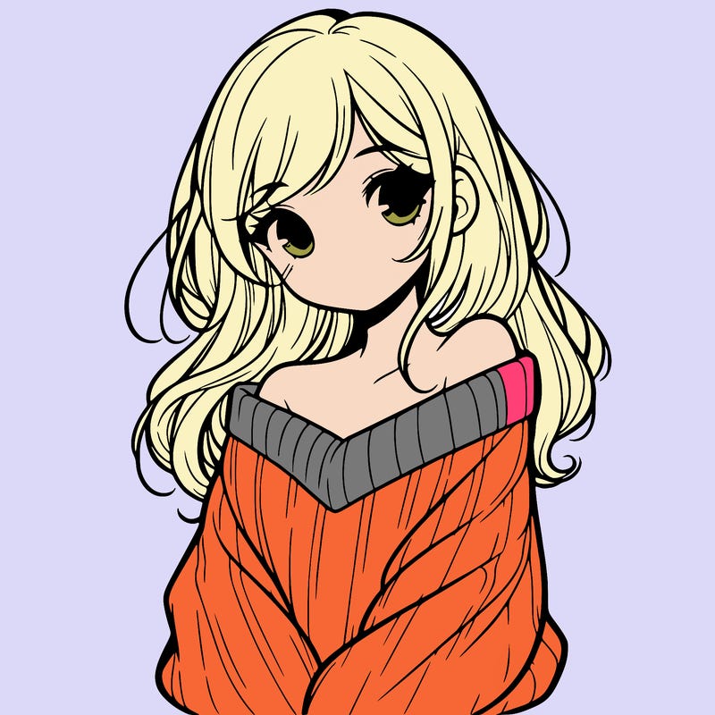 shy pretty girl wearing a sweater that is falling off one shoulder portrait
