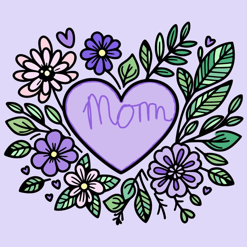 heart with flowers