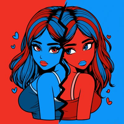 realistic girl split