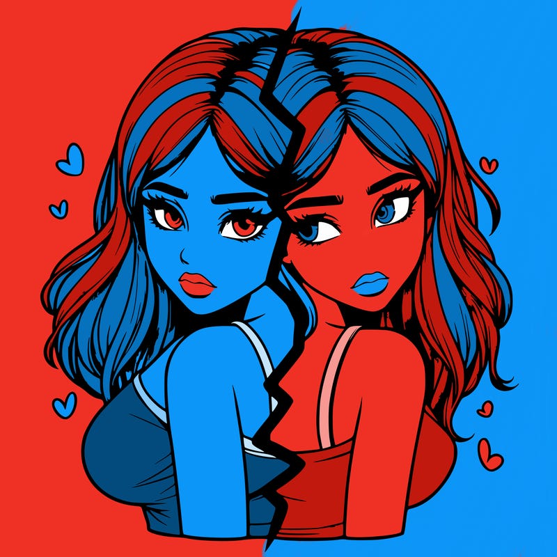 realistic girl split