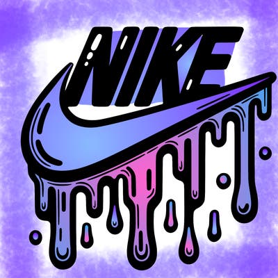 dripping nike logo