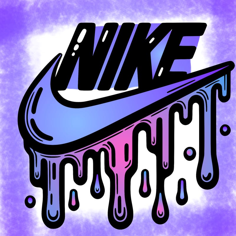dripping nike logo