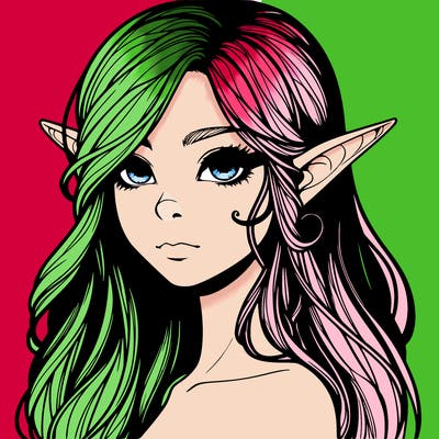 elf girl realistic dark fantasy