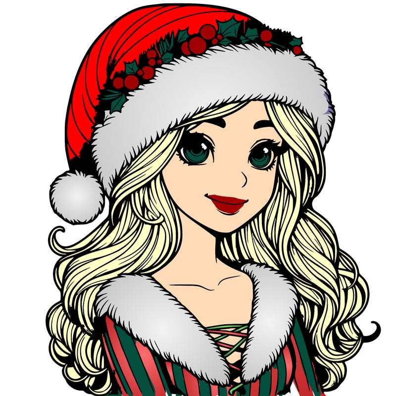 realistic christmas  girl