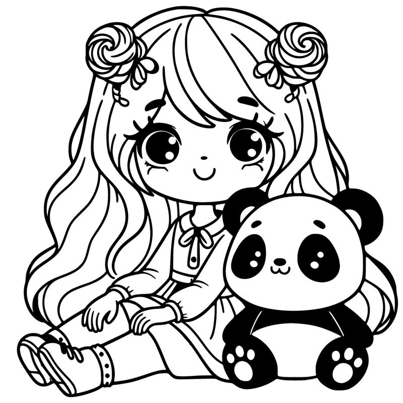 girl with panda