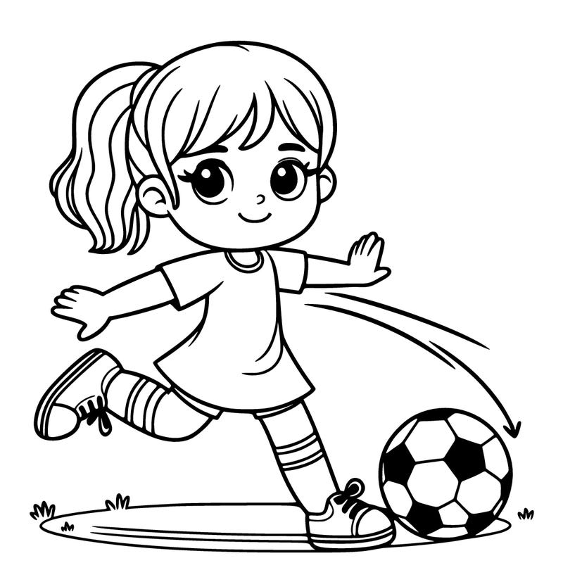 girl playing football