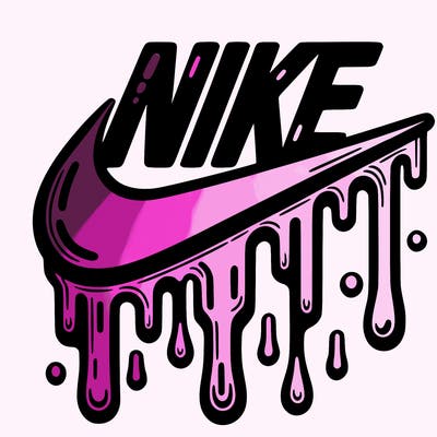 dripping nike logo