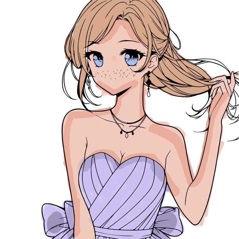 elegant anime woman
