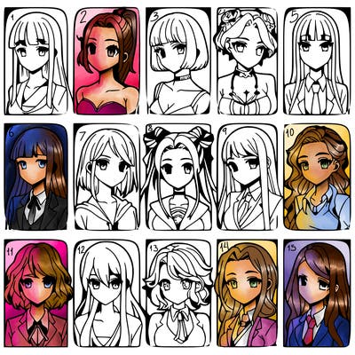 girls that look diffrent anime